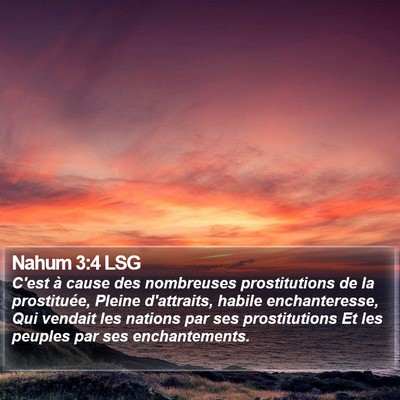 Nahum 3:4 LSG Bible Verse Image