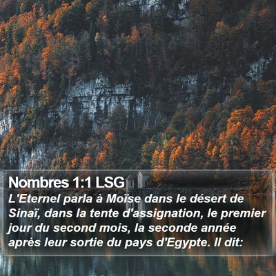 Nombres 1:1 LSG Bible Verse Image