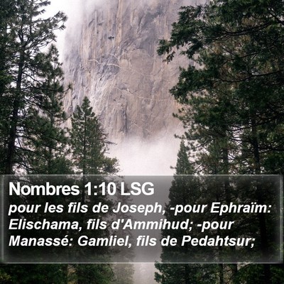Nombres 1:10 LSG Bible Verse Image