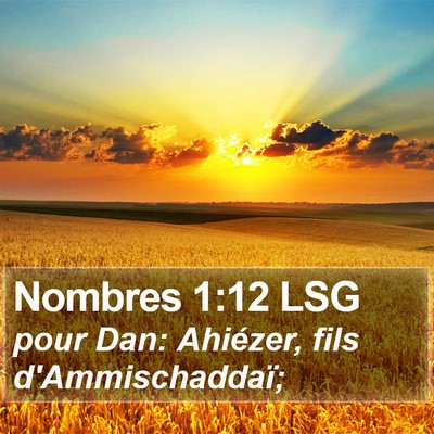 Nombres 1:12 LSG Bible Verse Image