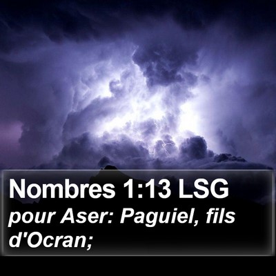 Nombres 1:13 LSG Bible Verse Image