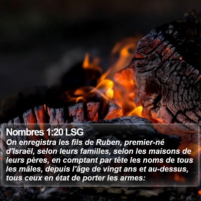 Nombres 1:20 LSG Bible Verse Image
