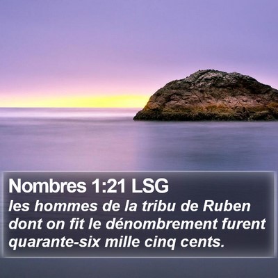 Nombres 1:21 LSG Bible Verse Image