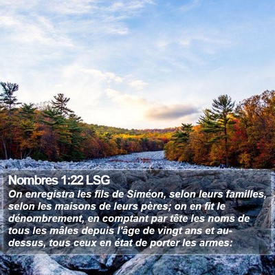 Nombres 1:22 LSG Bible Verse Image