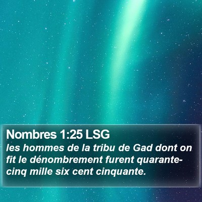 Nombres 1:25 LSG Bible Verse Image