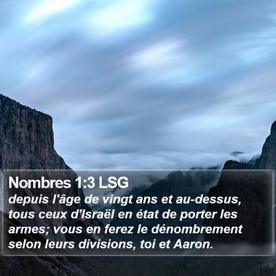 Nombres 1:3 LSG Bible Verse Image