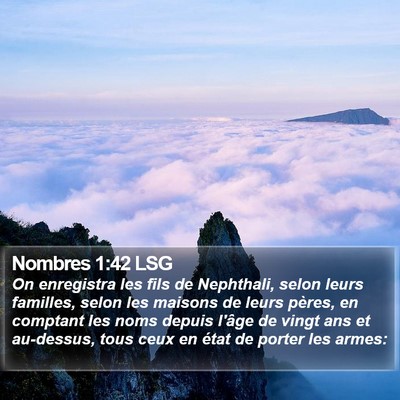 Nombres 1:42 LSG Bible Verse Image