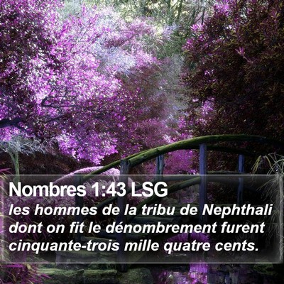 Nombres 1:43 LSG Bible Verse Image