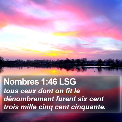 Nombres 1:46 LSG Bible Verse Image