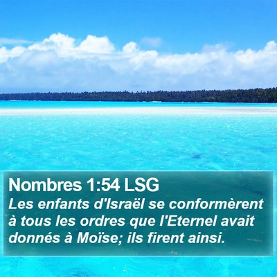 Nombres 1:54 LSG Bible Verse Image