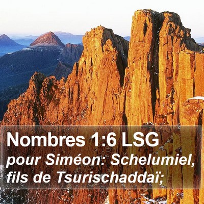 Nombres 1:6 LSG Bible Verse Image