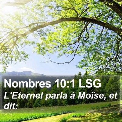 Nombres 10:1 LSG Bible Verse Image