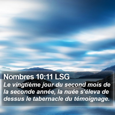 Nombres 10:11 LSG Bible Verse Image