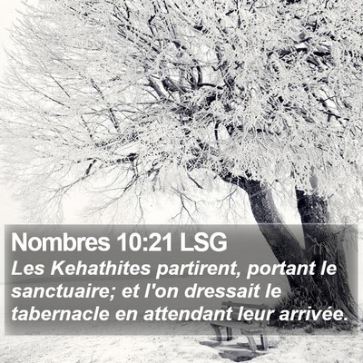 Nombres 10:21 LSG Bible Verse Image