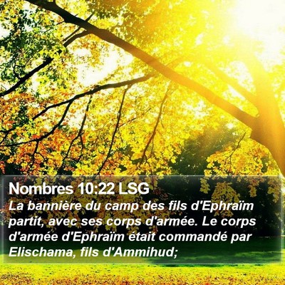 Nombres 10:22 LSG Bible Verse Image