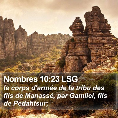 Nombres 10:23 LSG Bible Verse Image