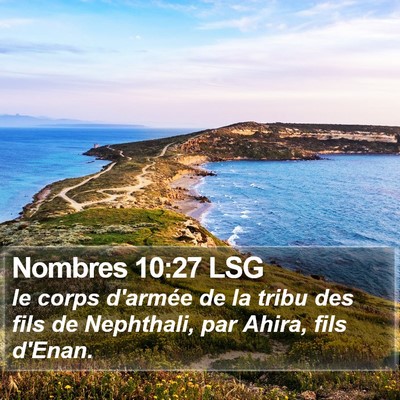 Nombres 10:27 LSG Bible Verse Image
