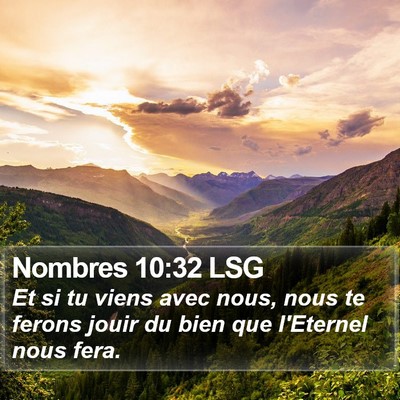 Nombres 10:32 LSG Bible Verse Image