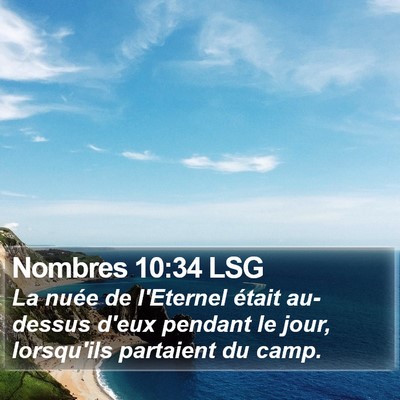 Nombres 10:34 LSG Bible Verse Image