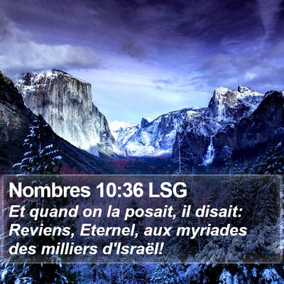 Nombres 10:36 LSG Bible Verse Image