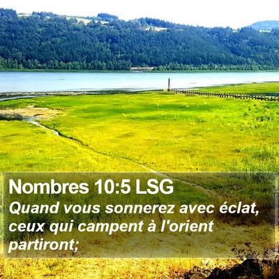 Nombres 10:5 LSG Bible Verse Image
