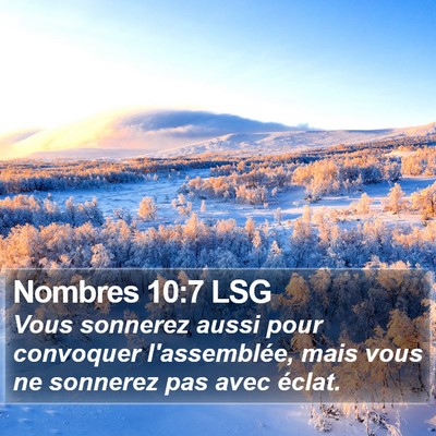 Nombres 10:7 LSG Bible Verse Image