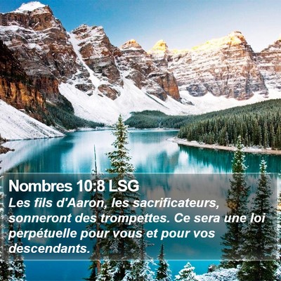 Nombres 10:8 LSG Bible Verse Image