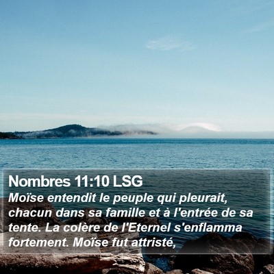 Nombres 11:10 LSG Bible Verse Image