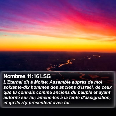 Nombres 11:16 LSG Bible Verse Image