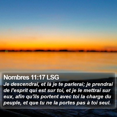 Nombres 11:17 LSG Bible Verse Image