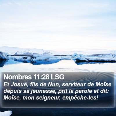 Nombres 11:28 LSG Bible Verse Image
