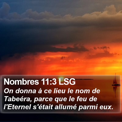 Nombres 11:3 LSG Bible Verse Image