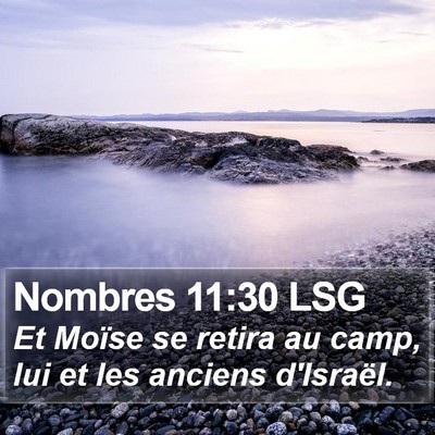 Nombres 11:30 LSG Bible Verse Image
