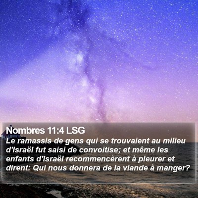 Nombres 11:4 LSG Bible Verse Image