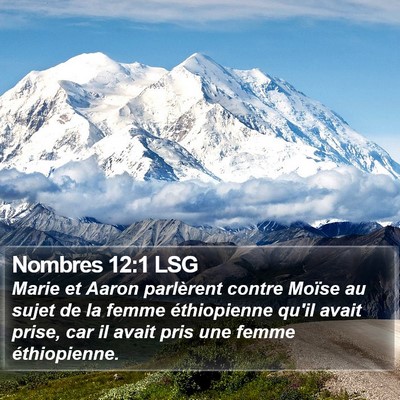 Nombres 12:1 LSG Bible Verse Image