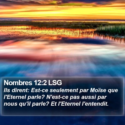 Nombres 12:2 LSG Bible Verse Image