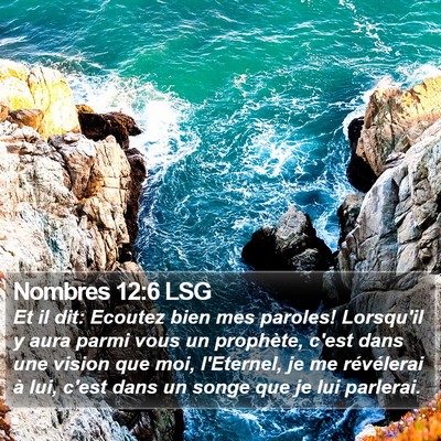 Nombres 12:6 LSG Bible Verse Image