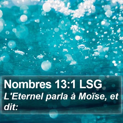 Nombres 13:1 LSG Bible Verse Image