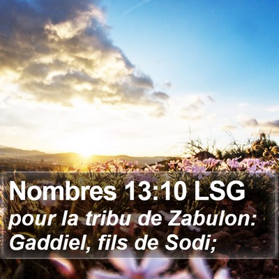 Nombres 13:10 LSG Bible Verse Image