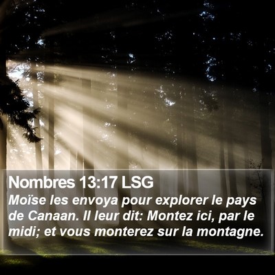 Nombres 13:17 LSG Bible Verse Image