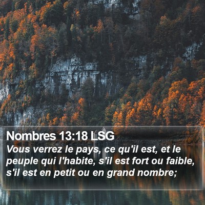 Nombres 13:18 LSG Bible Verse Image