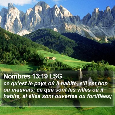 Nombres 13:19 LSG Bible Verse Image