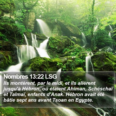 Nombres 13:22 LSG Bible Verse Image