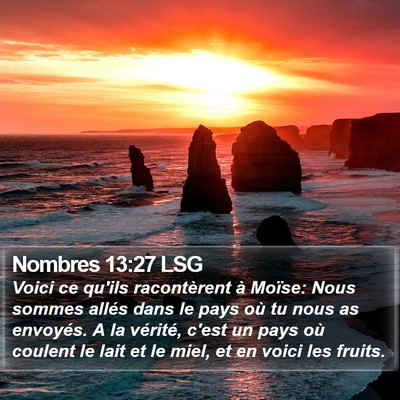 Nombres 13:27 LSG Bible Verse Image