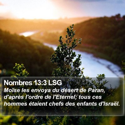 Nombres 13:3 LSG Bible Verse Image