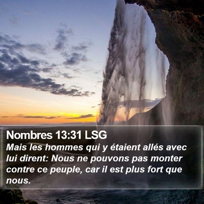 Nombres 13:31 LSG Bible Verse Image