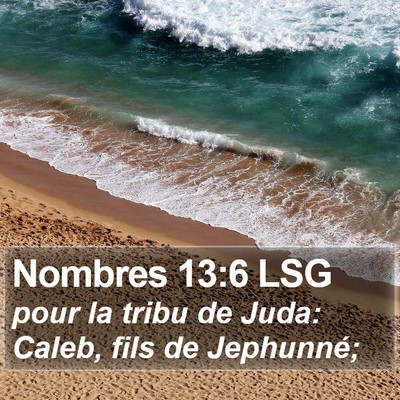 Nombres 13:6 LSG Bible Verse Image