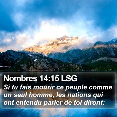 Nombres 14:15 LSG Bible Verse Image