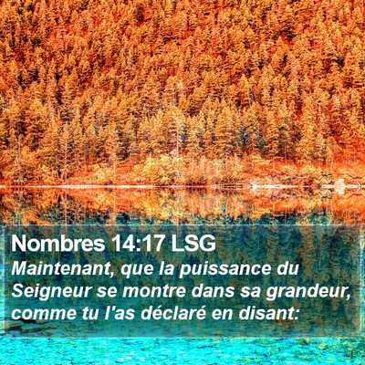 Nombres 14:17 LSG Bible Verse Image