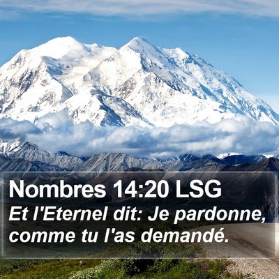 Nombres 14:20 LSG Bible Verse Image